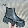 Designer clássico deserto de solado de espessura martin botas negras brancas senhoras senhoras de salto alto couro e nylon tecido botas removíveis bolsas mulheres sapatos tamanho grande tamanho 35-41