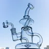 KLEIN TORNADO Recycler 7 дюймов кальянов 4 мм женский совместный сустав Bong 5 мм толщиной стеклянные водяные бонги с кварцевым банкомальным маслом могилы DAB