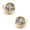 Mens Watch Movement Cufflinks Quality Stainless Steel Material Silver Color Fashion Tourbillon Cuff Links Whole & Retail