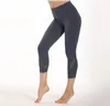 Kvinnor Yoga byxor dubbelsidig polyamid Slantben Lu Mesh Outfit Suit Hög midja Sport Raising HIPS Gym Wear Leggings Elastic Fitness Tights Workout