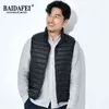 Gilet bouffant léger et résistant à l'eau pour homme, veste sans manches, noire et grise, grande taille 5XL et 6XL, G1108