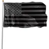 Black American Custom 3x5ft Flags, 150x90cm Polyester 2 Brass Grommets, Hanging National Advertising Fabric, Festival Usage