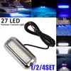 Car Headlights 1/2/4Set IP68 50W Boat Lamp 12V 27LED Lure Night Fishing Finder Light Shads LED Deep Drop Underwater