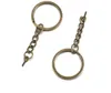 Unisex-Schraubösen-Pin-Schlüsselanhänger, Schlüsselanhänger mit Schrauben, rund, geteilte Schlüsselanhänger für Schmuckherstellungszubehör