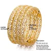 24k 6 Stück Dubai Indien Goldfarbene Armreifen für Frauen Gorls Afrikanische Brautarmbänder Hochzeitsschmuck Geschenke Armreif