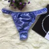 Partihandel Mäns 100% Silk G-strängar Tongs Sexiga Underkläder Stor Storlek Seamless Bikinis Panties
