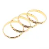 Bangle 10 mm bransoletki dla kobiet złota biżuteria Dubaj Afryka