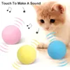 Roliga interaktiva kattleksaker Smart Touch Sound Ball Catnip Pet Training Supplies Simulation Squeaker Products Toy för katter