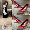 Pumps Women's Shoes 2021 Fashion New Pointed Toe Red High-heeled Exquisite Shoes High-heeled Ladies Party Zapatillas Mujer