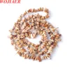 WOJIAER 4-8mm Natural Loose Beads Chips Stone Tigers Eye Crystal Strand Women Bracelet Necklace Making Jewelry 35 Inche BY925