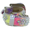 BB Simon Rhinestone Belt مع Bling Rhinestones for Mens Women Designer Belts كهدية عيد ميلاد عيد الميلاد