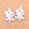 67 шт. Античная серебряная бронза с покрытием цветка роза подвески кулон DIY ожерелье браслет браслетов находятся 25 * 17 мм