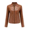 Women's Leather Women's & Faux 2022 European Spring Autumn Women Jacket Short Slim Thin Motorcycle Suit