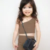 INS Little Girls Sets Summer European and American Fashion One-Shoulder Vest With Shorts 2pieces Suits Children Outfits for 1-4T 556 K2