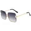 Sunglasses Sunglasses Half Frame Luxury Women Pearl Square Fashion Shades UV400 Vintage Glasses T2201293