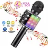 WS-858L Wireless Microphone with LED Light Support Card Wireless Bluetooth Microphone KTV Wireless Microphone With Retail Box