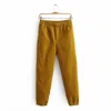 Stilvolle schicke Frauen Cord Harem Hosen Mode 3 Farben elastische Taille Hose Casual Pantalones Mujer 210531