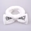 OMG Bowknot Saç Bandı Elastik Kadın Head Bands Hairlace Girls Türban Makyaj Band Bow Head Yüzü Duş Duş Spa Maskesi için Saçkoplar