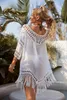 Summer Beach Bikini Tops Blouse Lace tunic Crochet Hollow Out Tassel Robe Cover Up Women Kimono Cardigan Swimsuit Plus size XL11677944