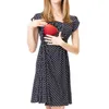 2022 nieuwe moederschap jurk lente zomer borstvoeding jurk voor vrouwen korte mouw polka dot Grace moeder rok T1005 G220309