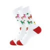 Рождественская елка, снежный лось, подарок, хлопковые носки Happy, новые осенне-зимние рождественские носки, мужские забавные новогодние Санта-Клаусы CO26werew