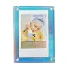 Acryl sterke magnetische dubbelzijdige 3 inch polaroid fotolijst transparante promotionele display stand label papier