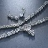 Emmaya Classic Crystal Bruiloft Sieraden Sets Voor Vrouwen Clear Cubic Zirkoon Ketting Oorbellen Set Bridal Engagement Sieraden H1022