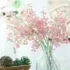 Flores decorativas guirnaldas 90 cabezas gypsophila flor artificial táctil real ramo falso para decoración de boda decoración del hogar