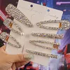 Golden Bling Hair Clips Clamp Barrets Simple Crystal Bobby épingles Clip pour les femmes Bijoux de mode Fashion Will and Sandy