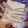 Clip per capelli a bling dorato barrette di morsetti semplici pins cristallo clip per femminile di gioielleria di moda volontà e sabbia