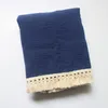 Baby Muslin Swaddle Tassel Цветочное Одеяло Хлопок Летние Ванные Полотенца Малышей Обертывает Питомник Постельные принадлежности Детские Радельные Одежда Одеика BA7926