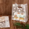 Confezione regalo 25 pezzi Sacchetto di imballaggio con manico Sacchetti di plastica Shopping Custodia per fiori Forniture per feste di nozze