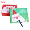 UPS Рождества Big Gift Box Санта -Фея Дизайн PaperCard Kraft Present Party Boy Box Red Green GC0825