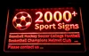 2000+ Soprt Signs Ljusskylt Baseball Hockey Fotboll Basketboll Hjälm CLub 3D LED Dropshipping Partihandel