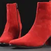 2021 herbst Winter High Heels Mann Stiefel Hohe Qualität Echtes Leder Wasserdichte Zipper Schuhe Wildleder Komfortable Chelsea Stiefel Männer