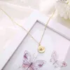 Nouveau collier pendentif oeil d'or pour femmes rétro filles clavicule chaîne pendentif chandail chaîne mauvais œil collier Hip Hop bijoux G1206