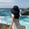 Wide Brim Hats Hepburn Straw Hat Sunken Modelling Tool Bell-shaped Big Vintage Bility Tourist Beach Atmosphere Eger22