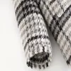 Kvinnors mode Tweed Plaid Suit Jacket Retro Sjal Lapel Single-breasted Coat Streetwear 210521