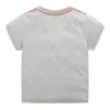 Hoppmätare Ankomst Baby T-shirts Tecknad filmtryck Bomull Boys Girls Tees Toppar för Sommar Slitage 210529