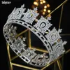 Hair Clips & Barrettes Luxury Full Cubic Zirconia Round Crowns European Bride Tiaras Wedding Headpieces Sweet 16 Birthday Party Accessories