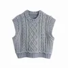 Mulheres Primavera Crochet Tricô Sweater Casual Femme Manga Curta Pulôver High Street Lady Tops SW890 210430