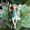 Fairycome Set of 6 Fairies for Garden Miniature Figurines Resin Figur Ornaments Staty Dekorationer 210728