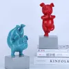 Mooie Yoga Franse Bulldog Statue Hars Figurines Nordic Creative Cartoon Animals Sculpture Children 'Room Decor Crafts 2111108