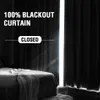 100% blackout linne gardin för kök sovrum fönsterbehandling solid vatten bevis gardin för vardagsrum skräddarsydda 210712