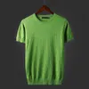 Herren-T-Shirts, modisches Sommer-T-Shirt, großer Strickpullover, einfarbig, lässiger Pullover, eng im Jahr 2022