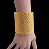 Cynthia Alery Algerian Bridal Hand Cuff Bangles Hollow Design Guldfärg Armband för Kvinnor Armband Etniska Smycken