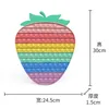 30 cm regnbåge ananas Strawberry Silicone Toys Puzzle Antistress Big Size barn vuxna skjuter bubbla sensorisk stressavlastare Toy7413632