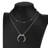 2019 nouvelle mode coeur colliers feuille lune tour de cou colliers pendentifs pour femmes plage Style déclaration bijoux cadeaux J0312