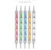 5pcs Two-Way Nail Dotting Pen Gel Polish Builder DIY NailArt Design Marbleizing Manicure Painting Drawing Tools Set