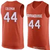 Nikivip Syracuse Orange College # 4 Wesley Johnson Maglie da basket # 5 Chris McCullough # 44 Derrick Coleman Mens cucita personalizzata Qualsiasi numero Nome